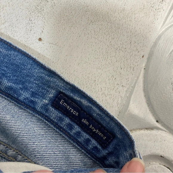 Citizens of Humanity Jeans Emerson 28 Spotlight Distressed Wash Boyfriend Crop - Picture 11 of 14